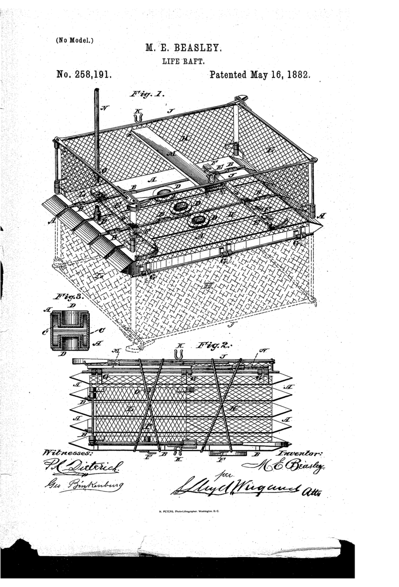 Skizze des Patents von Maria Beasley.